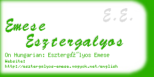 emese esztergalyos business card